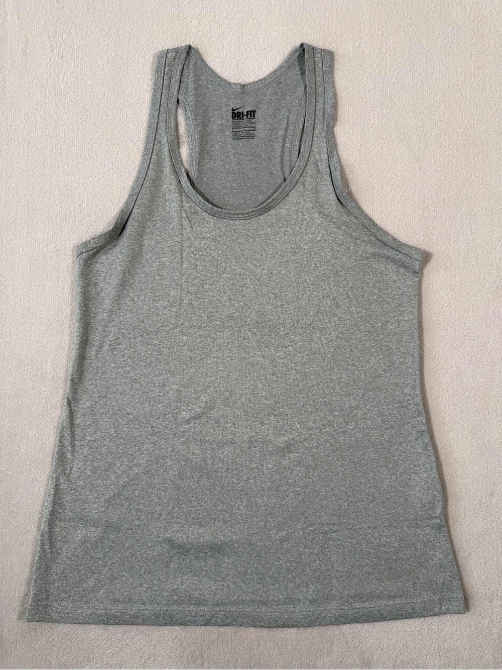 Nike Top Womens Small Gray Dri-Fit Athletic Racerback Tank